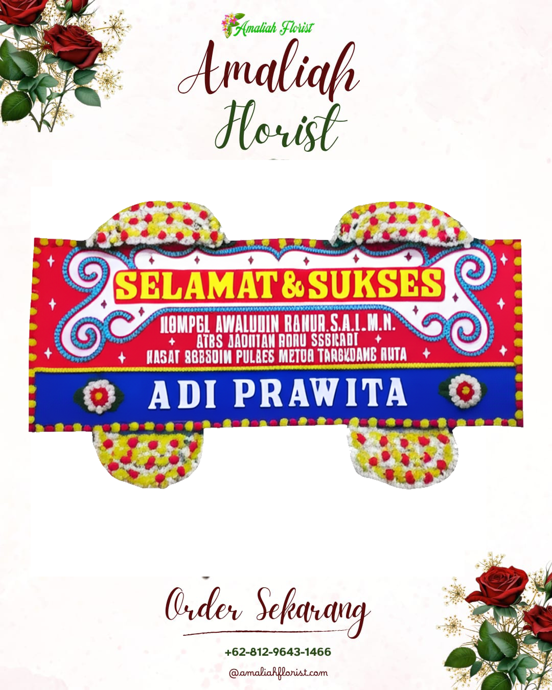 Papan Bunga Ucapan Selamat Buahbatu